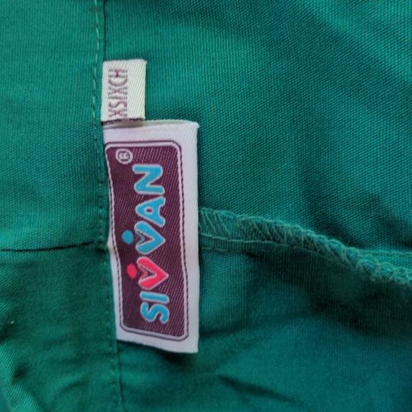 NWT Sivvan Uni-Sex Hunter Green Drawstring Scrub Pants, XL - Picture 8 of 12